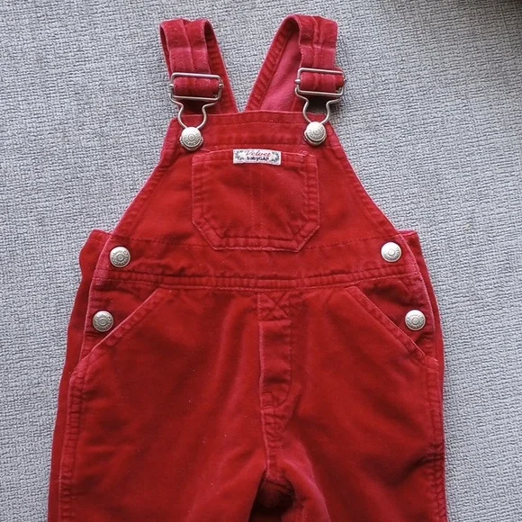 Y2K Baby Gap Velvet Overalls - Picture 1 of 3